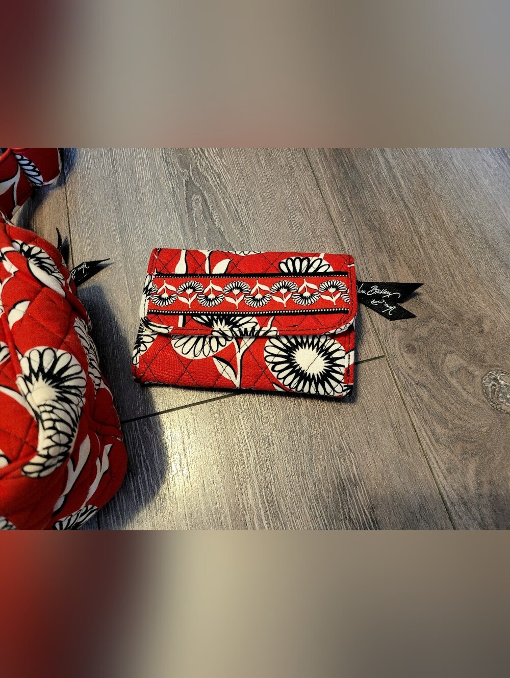 Vera Bradley Quilted Floral Crossbody Bag in Red - Picture 3 of 6